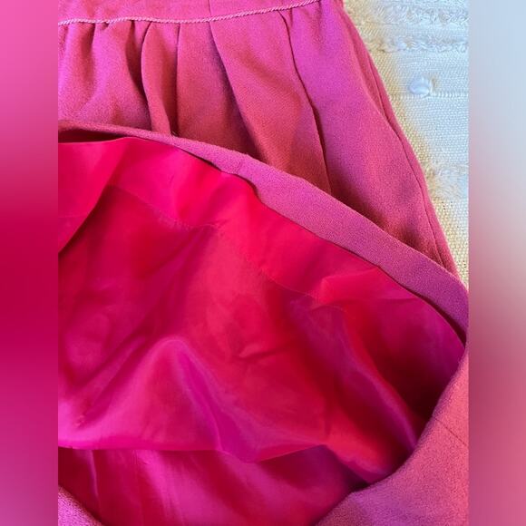 Vintage Carolina Herrera for Bergdorf Pink Wool Pink Zip Close dress size 10 - Picture 4 of 7